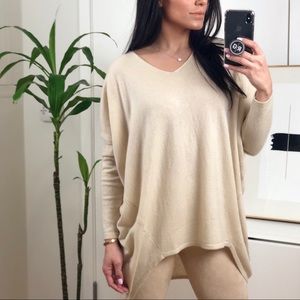 LAST 1️⃣ | RAINBOW Luxe Sweater Tunic - OATMEAL